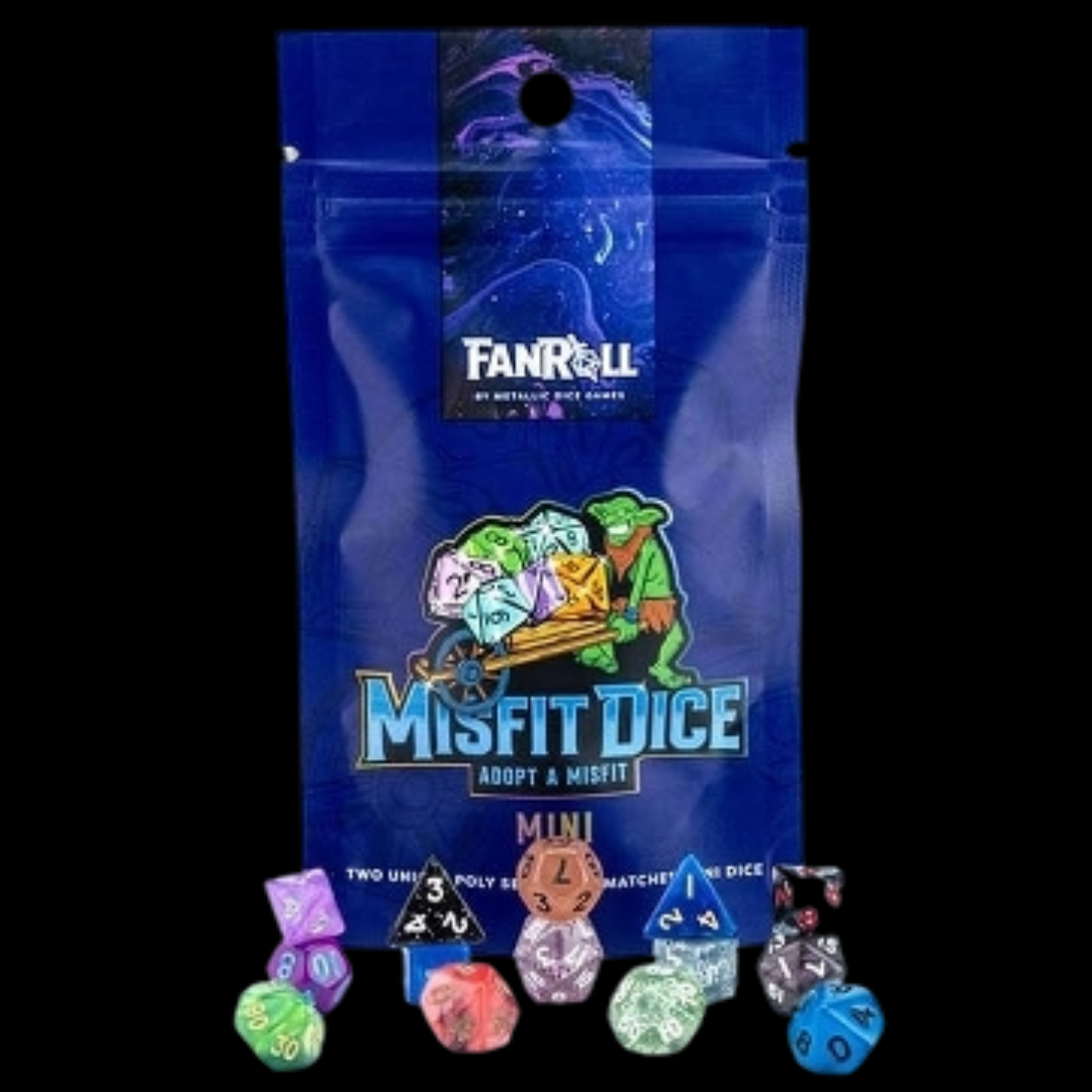MYSTERY MISFIT: MINI METAL POLYHEDRAL DICE (7CT SET)