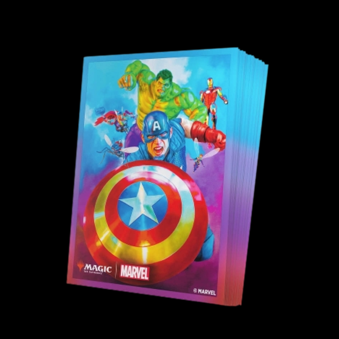 GAMEGENIC: MAGIC THE GATHERING: MARVEL SUPER HEROES: PREMIUM ART SLEEVES: CAPTAIN AMERICA