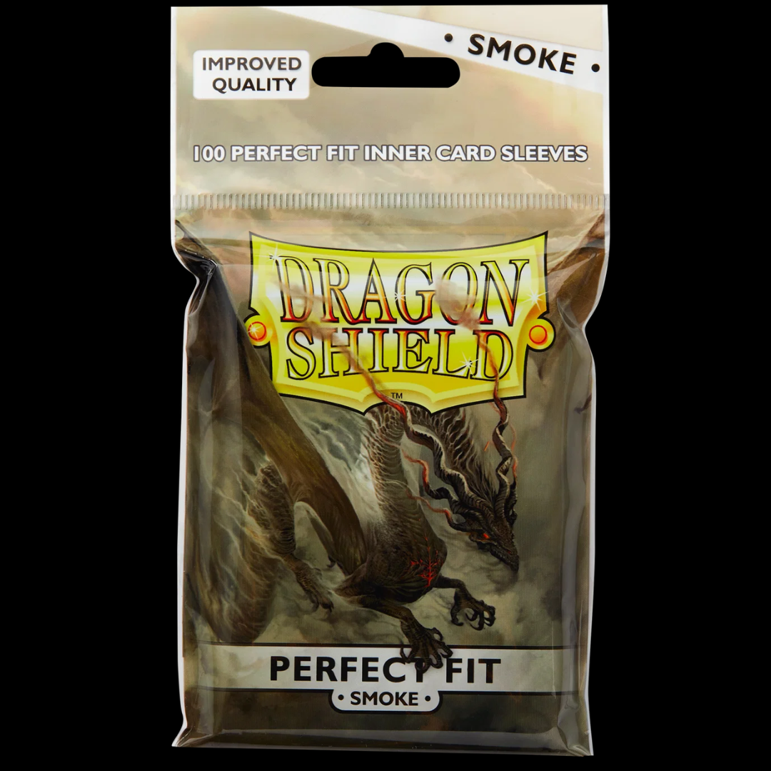 Dragon Shield Sleeves: Perfect Fit Standard - Smoke 100CT (Doesn't count towards sleeve special)