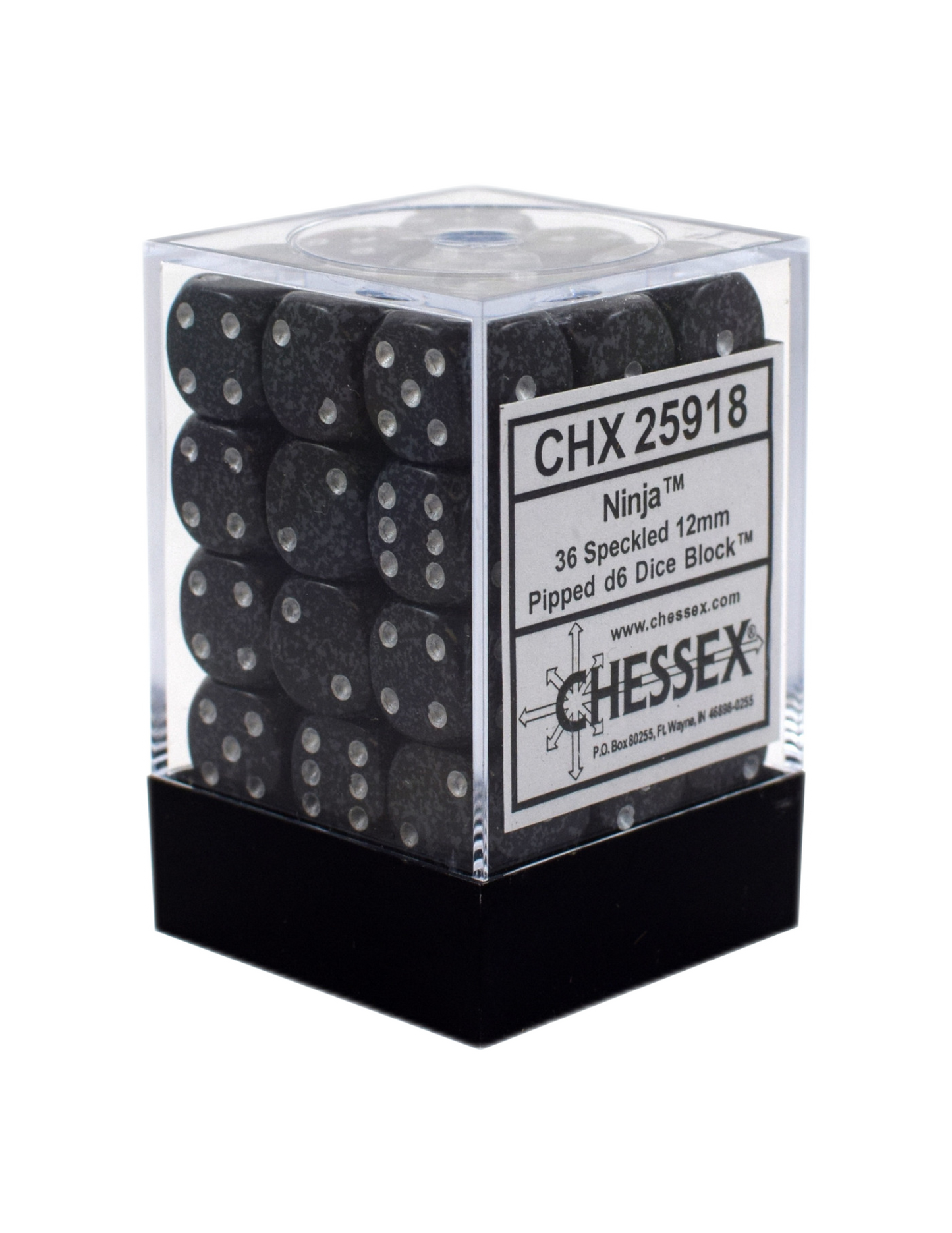 Chessex: Speckled Ninja 12Mm D6 Dice (36 Ct)