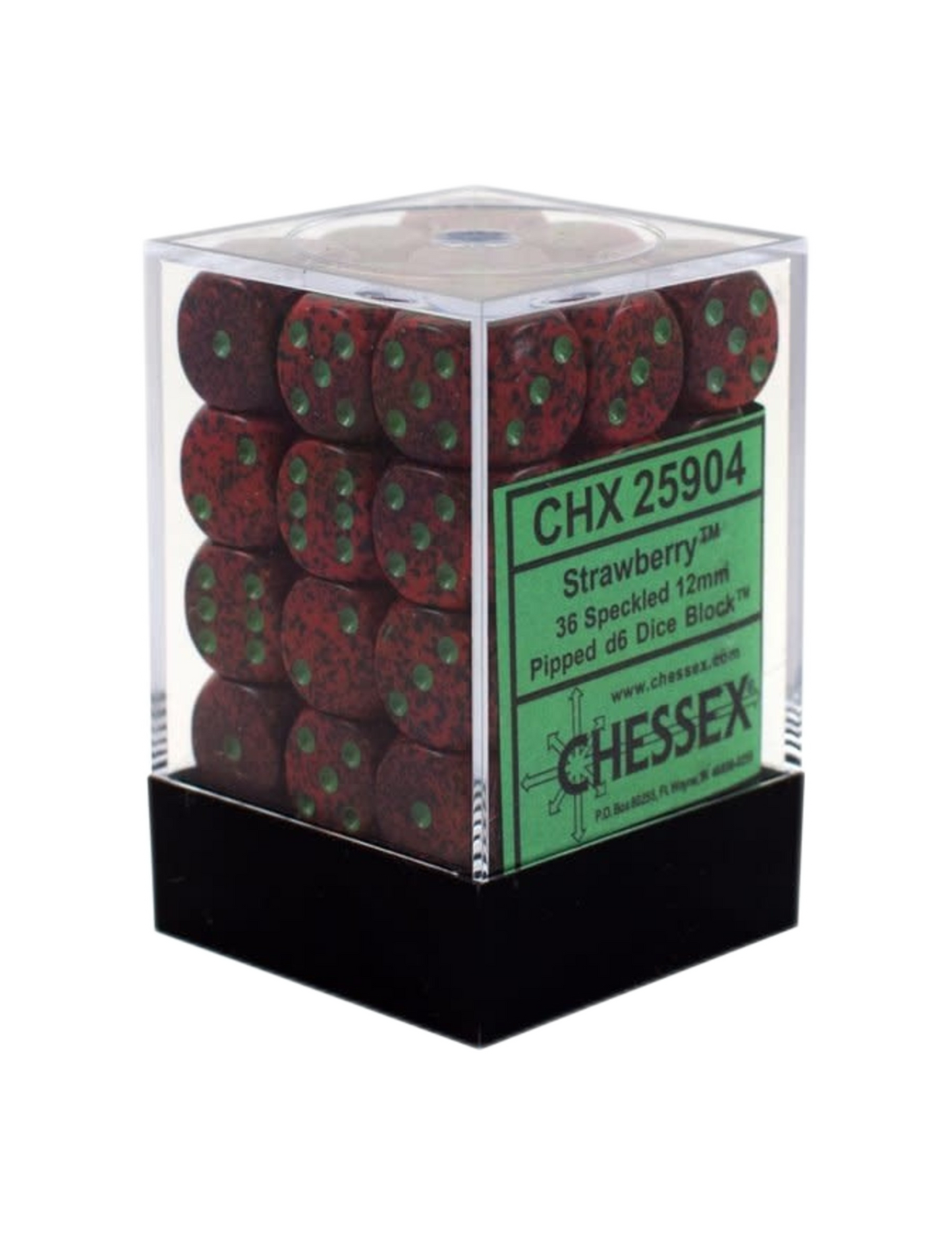 Chessex: Speckled Strawberry 12Mm D6 Dice Block (36 Ct)
