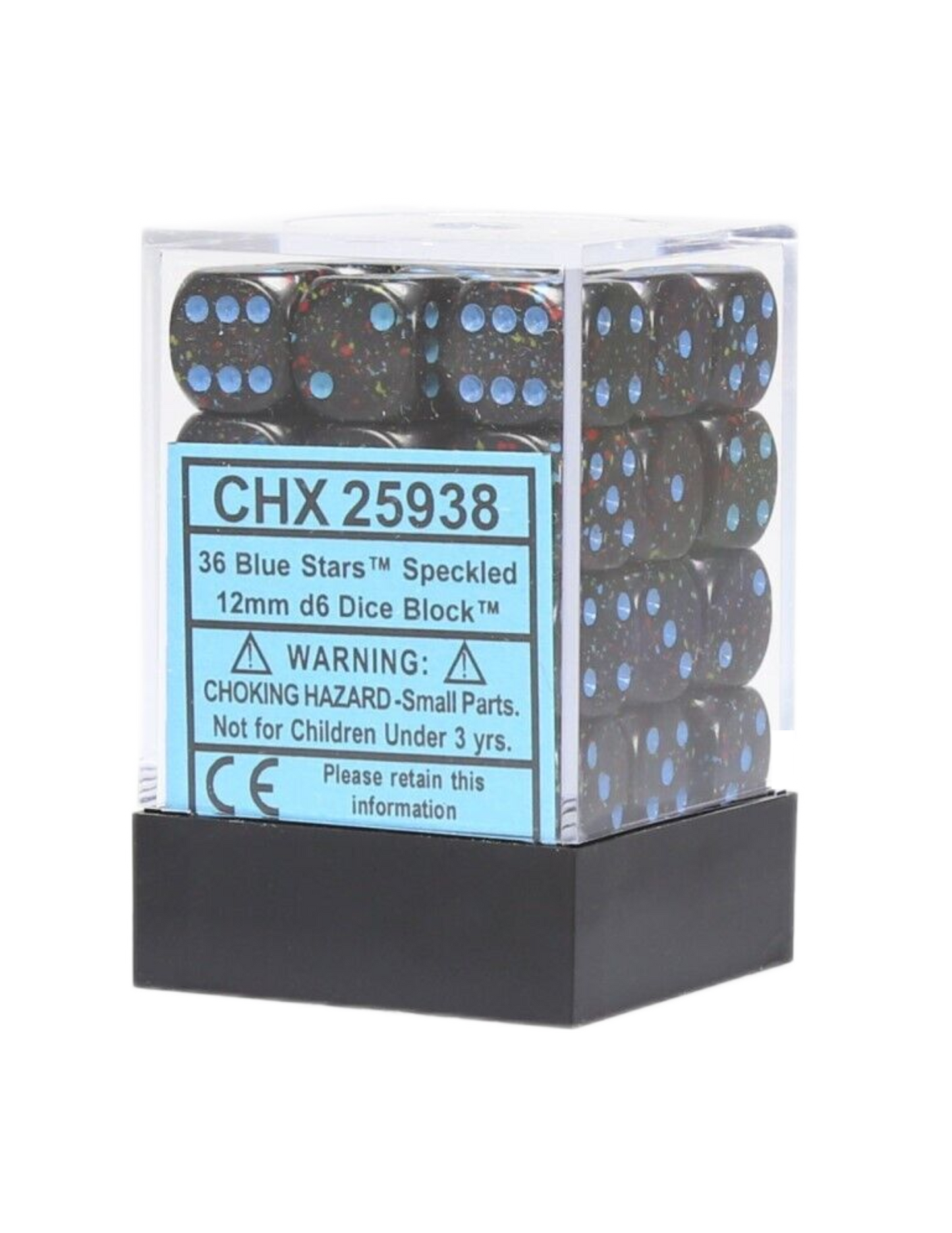 Chessex: Speckled Blue Stars 12Mm D6 Dice Block (36 Ct)
