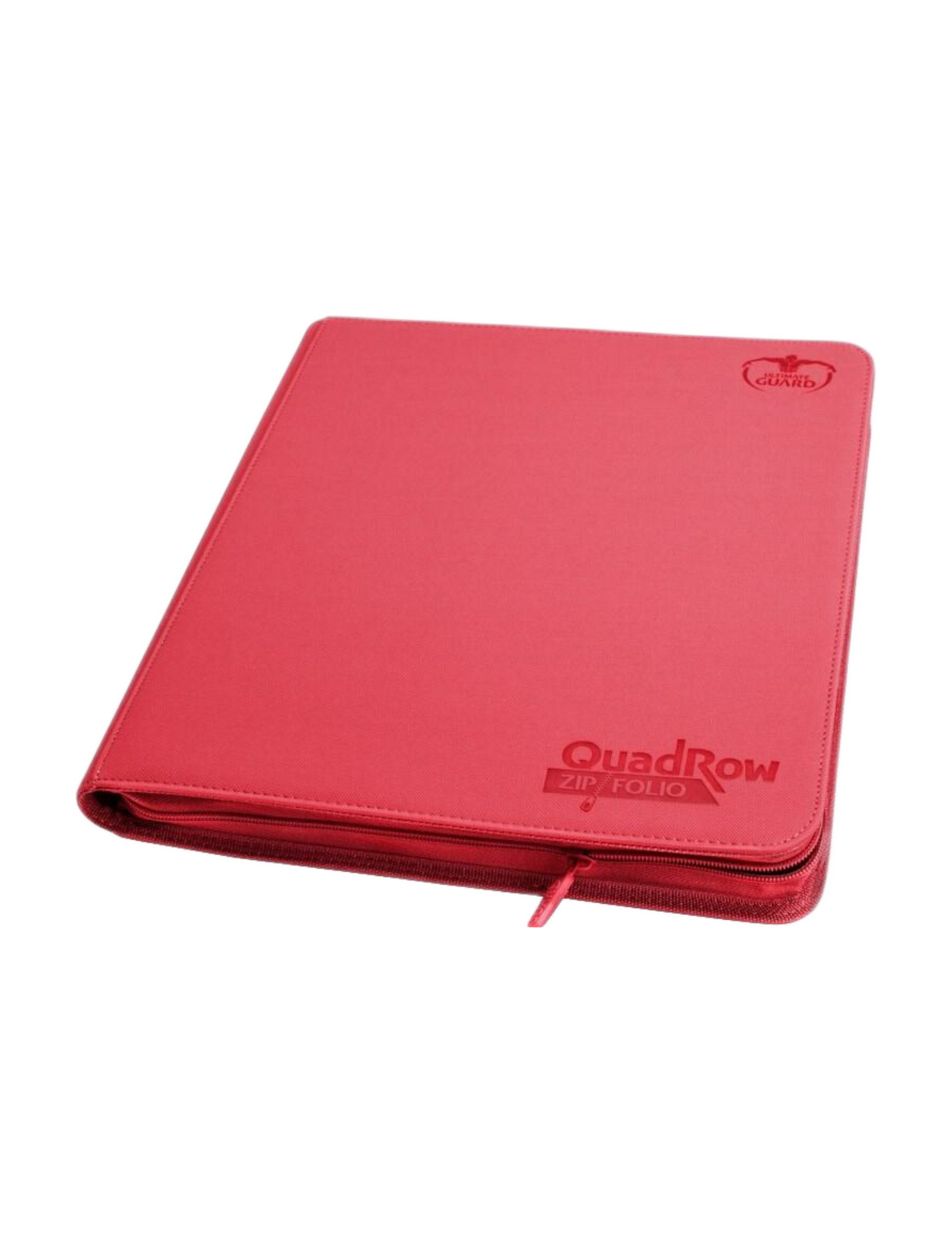 12 Pocket Quadrow Zipfolio Xenoskin Red Binder