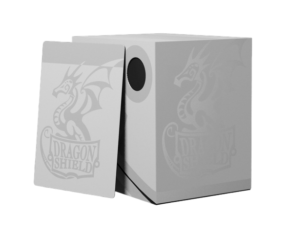 DRAGON SHIELD: DOUBLE SHELL DECK BOX: ASHEN WHITE-BLACK