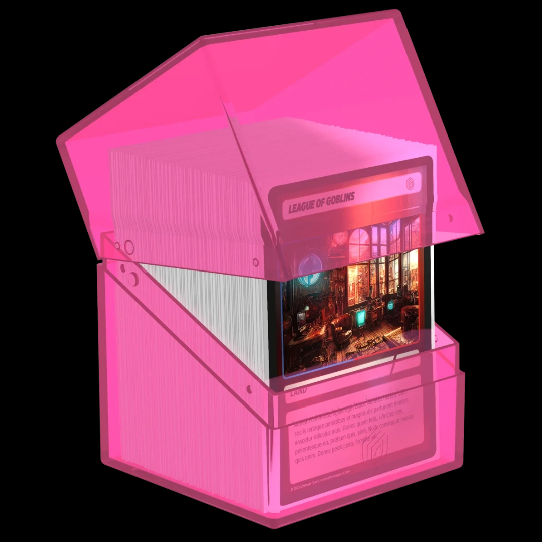 Boulder 100+ Clear Deck Box - Pink