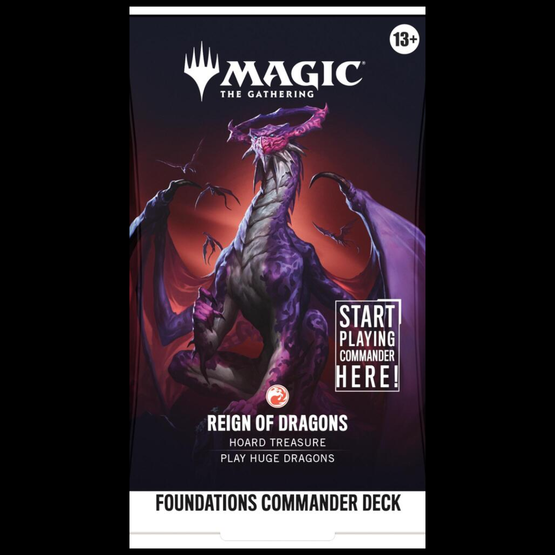 PRE ORDER Magic The Gathering: Foundations Commander Deck - Reign of Dragons (EXPECTED TO SHIP 10/2)