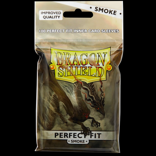 Dragon Shield Sleeves: Perfect Fit Standard - Smoke 100CT (Doesn't count towards sleeve special)
