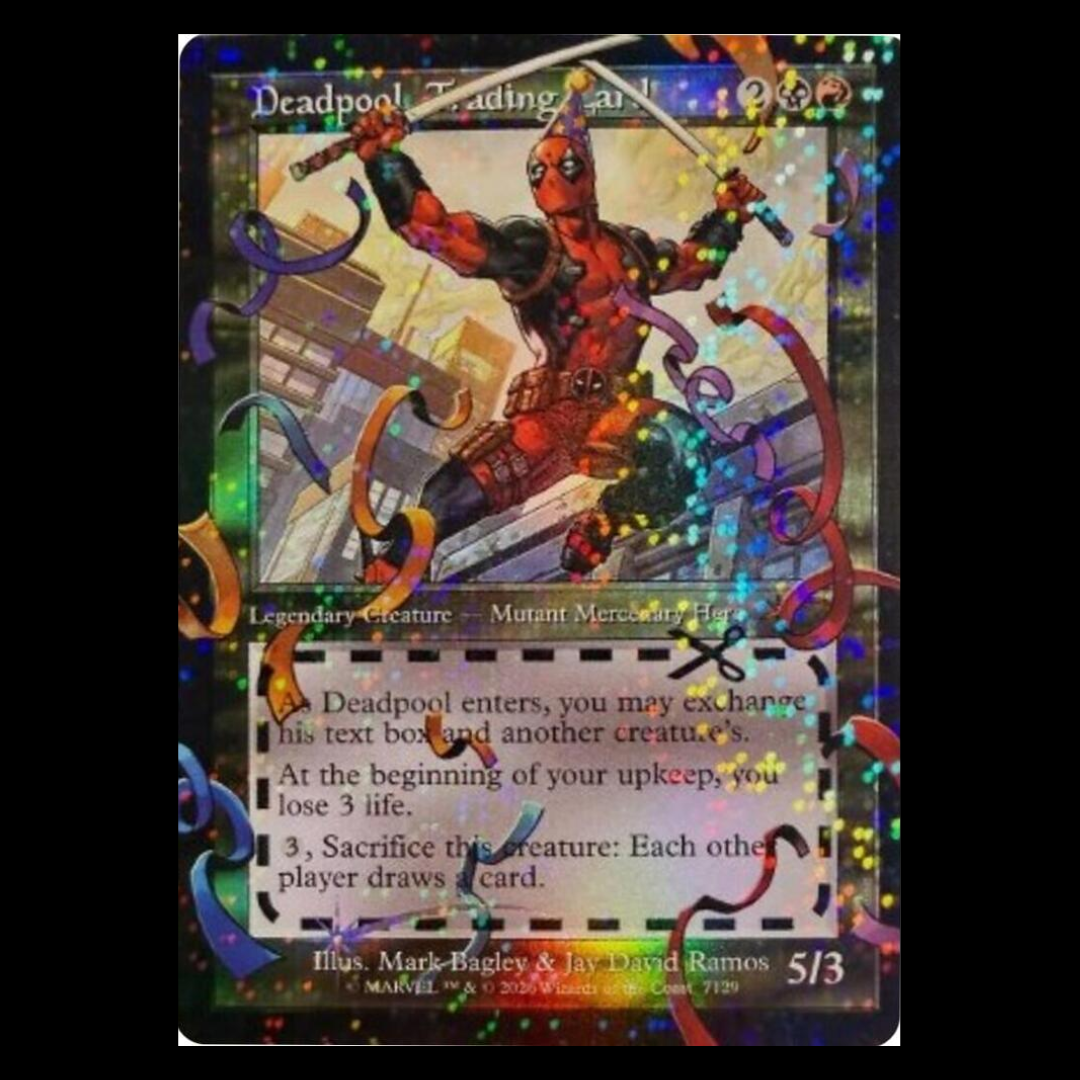 NEAR MINT FOIL Deadpool, Trading Card (7129) (Pool Party Foil)