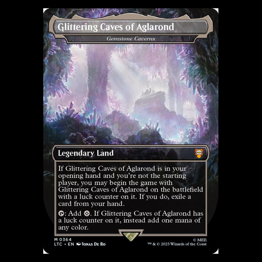 NEAR MINT FOIL Glittering Caves of Aglarond - Gemstone Caverns (Borderless)
