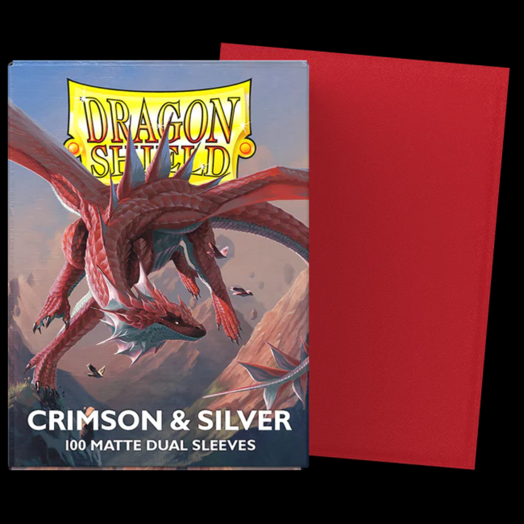 Dragon Shield Crimson & Silver - Matte Dual Sleeves