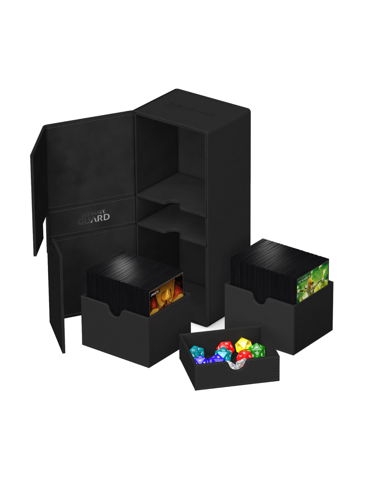 Ultimate Guard Twin Flipntray Deck Box 266+ Black