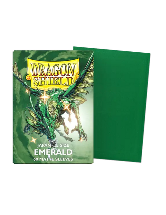 Dragon Shield Matte Sleeves (JAPANESE SIZED) - Emerald (60)