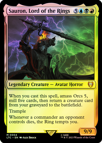 mtg sauron commander deck precon The Lord of the Rings: Tales of Middle-earth Commander Deck Precon