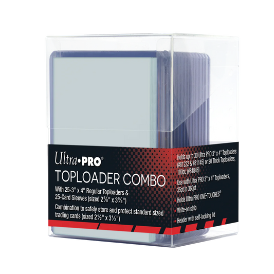 3" x 4" Clear Toploader Combo (25-Count)