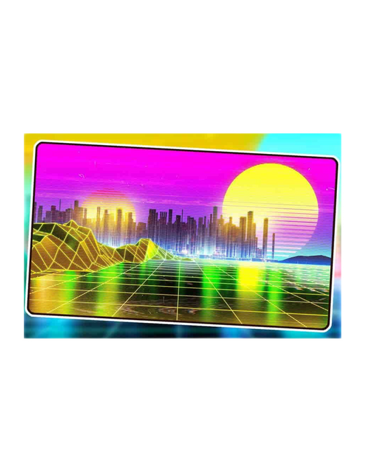 INFINITE BLACK: PREMIUM RETROWAVE PLAYMAT: PLAINS