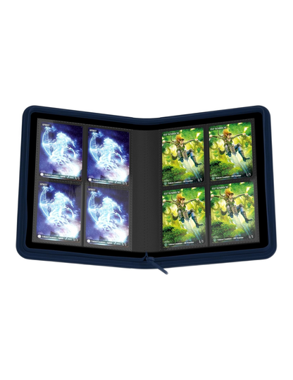 4 Pocket Zipfolio Xenoskin Dark Blue Binder