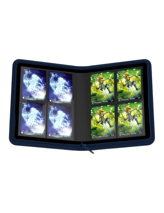 4 Pocket Zipfolio Xenoskin Dark Blue Binder