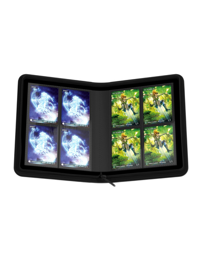 4 Pocket Zipfolio Xenoskin Black Binder
