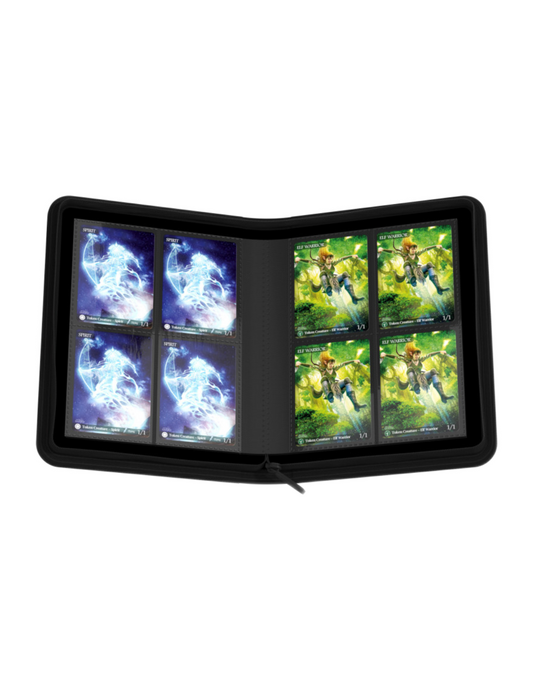 4 Pocket Zipfolio Xenoskin Black Binder