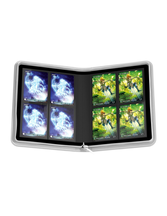 4 Pocket Zipfolio Xenoskin White Binder