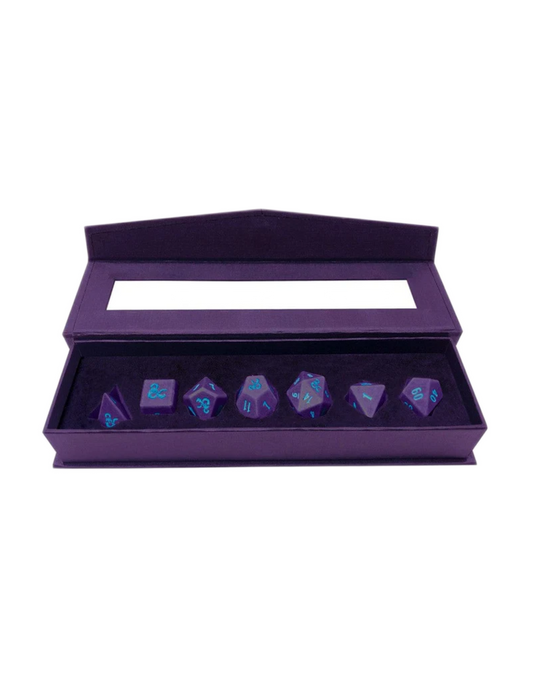 Dungeons & Dragons RPG: Phandelver Campaign - 7RPG Heavy Metal Dice Royal Purple and Sky Blue