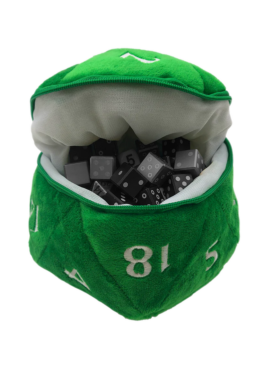ULTRA PRO: PLUSH D20 DICE BAG: GREEN