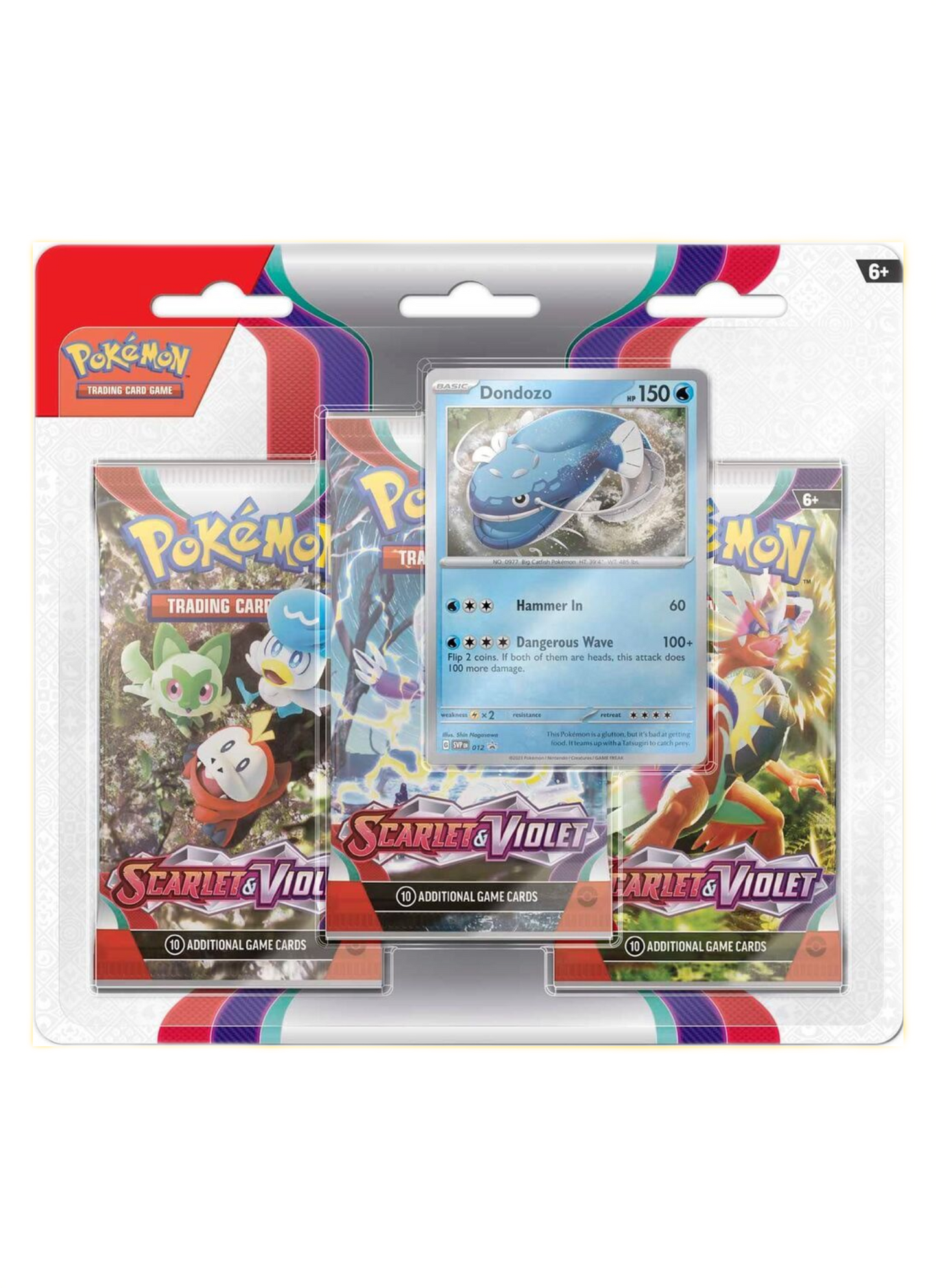 Scarlet & Violet 3 Pack Blister (Dondozo or Arcanine)