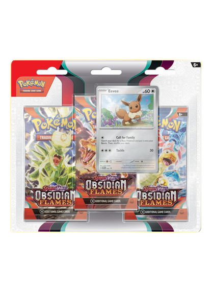 Obsidian Flames 3 Pack Blister (Eevee or Houndstone)