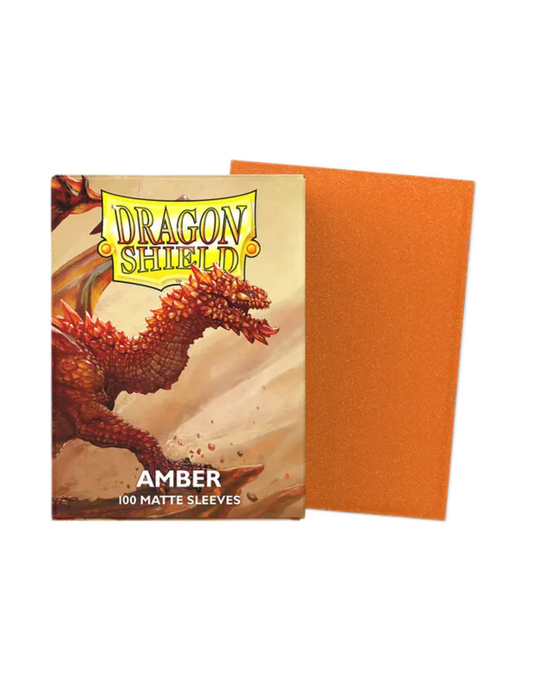 Dragon Shield Matte Sleeves - Sparkling Amber (100)