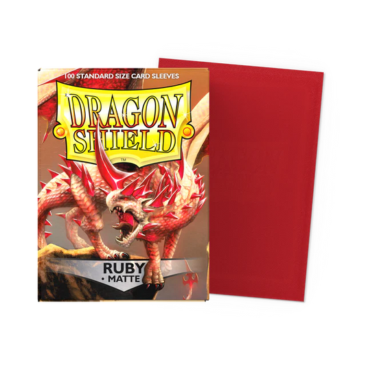 Dragon Shield Sleeves: Standard Matte - Ruby 100CT