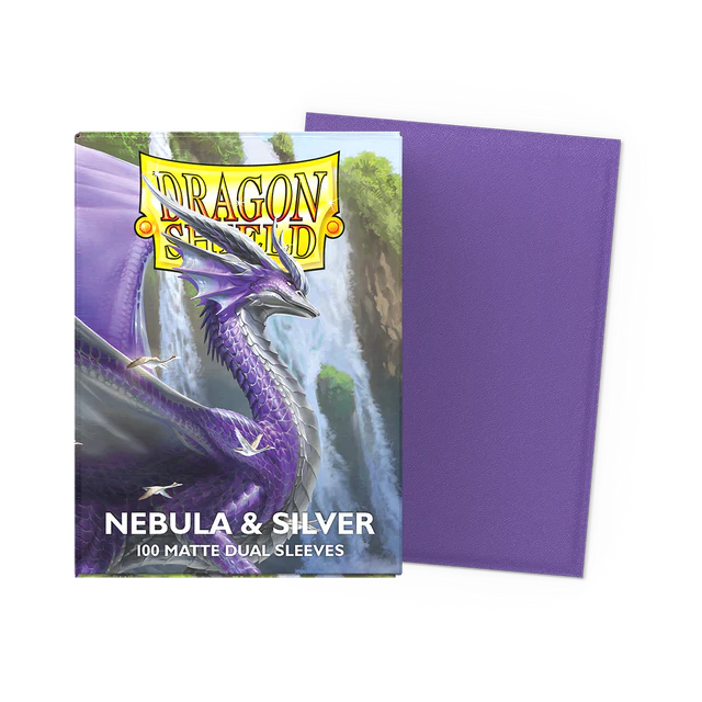 Dragon Shield Sleeves: Standard Matte Dual - Nebula & Silver 100CT