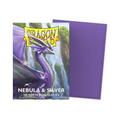Dragon Shield Sleeves: Standard Matte Dual - Nebula & Silver 100CT