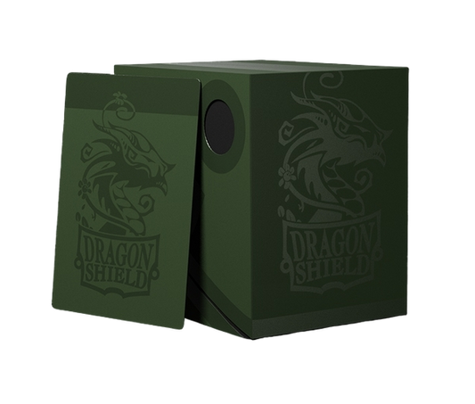 DRAGON SHIELD: DOUBLE SHELL DECK BOX: GREEN-BLACK