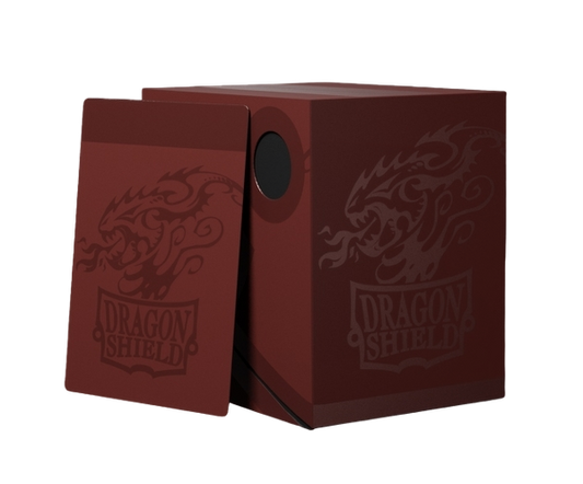 DRAGON SHIELD: DOUBLE SHELL DECK BOX: BLOOD RED-BLACK