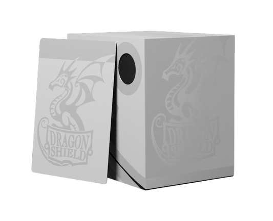 DRAGON SHIELD: DOUBLE SHELL DECK BOX: ASHEN WHITE-BLACK