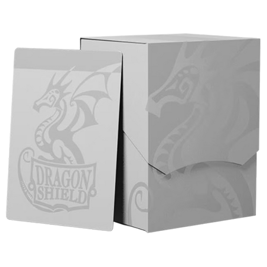 DRAGON SHIELD: DECK SHELL REVISED DECK BOX: ASHEN WHITE-BLACK