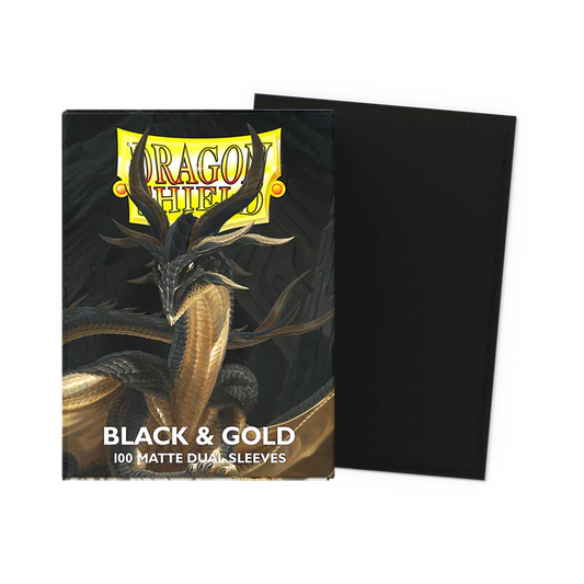 Dragon Shield Black & Gold - Matte Dual Sleeves